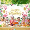 Happy Birthday Background - 6x4 Feet Female Birthday Decorations Flamingo