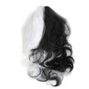 Black White Wig with Bangs Adjustable Breathable Net Synthetic Short