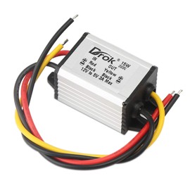 DROK Micro Electric DC Buck Volt Converter DC-DC 6.3-22V 12V to 5V 3A 15W Car Auto Vehicle Power Supply Module Step-Down Voltage Transformer Volt Regulator Inverter Board Waterproof