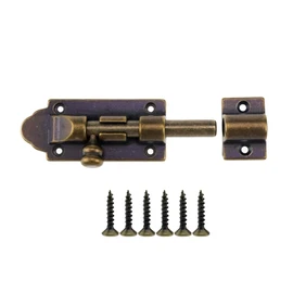 Tighall Bronze Antique Brass Barrel Bolt Latch 4 Inch Slide Latch Security Sliding Lock with Screws Hardware