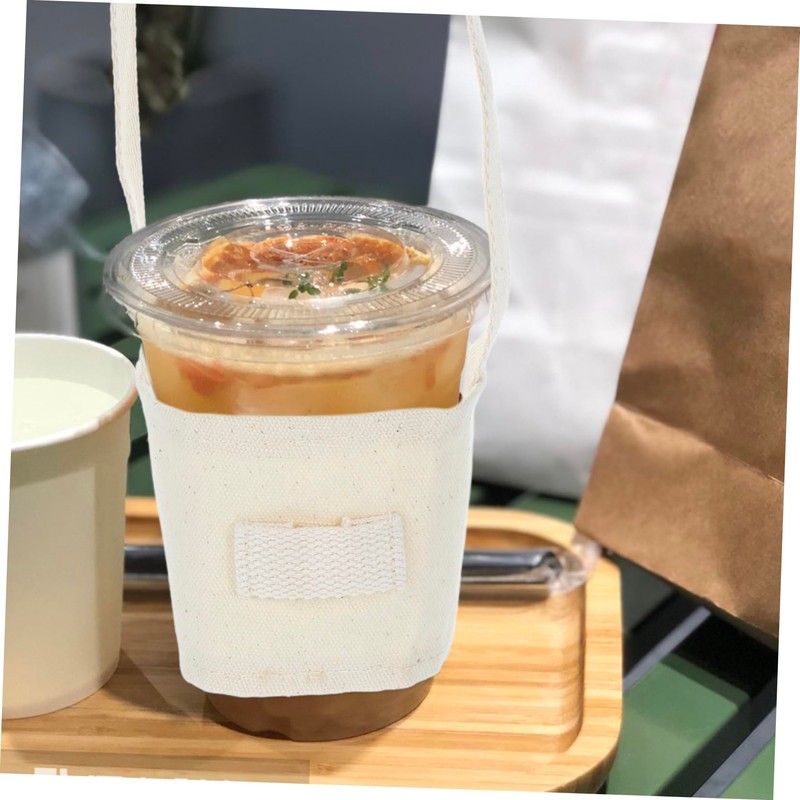 COLLBATH Reusable Coffee Sleeve Stylish Canvas Cup Cover Minimalist Design