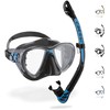 Cressi Unisex's C/Set Big Eyes Evolution+Alpha/UD Snorkeling/Diving Combo, Black/Blue, One
