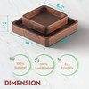 FANATU Wood Pistachio Snack Bowl with Shell Storage, Double Dish