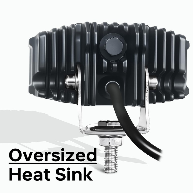 HOZILIFE 3 Inch LED Pods, 2PCS 40W 12V Flood Spot