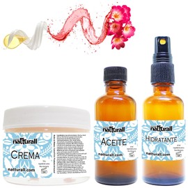 Rosa Mosqueta Aceite Crema Locion para Cicatrices Antiarrugas Antioxidantes Paquete 50 g 60 ml 60 ml