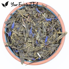 Sencha Green Earl Grey Blue Flower - China Green Loose Leaf Tea - Chineese Leaves with Bergamot Flavour(150g)
