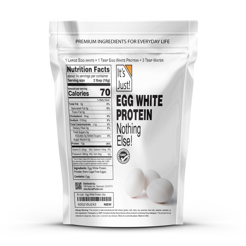 It's Just! - Egg White Protein Powder, Made in USA