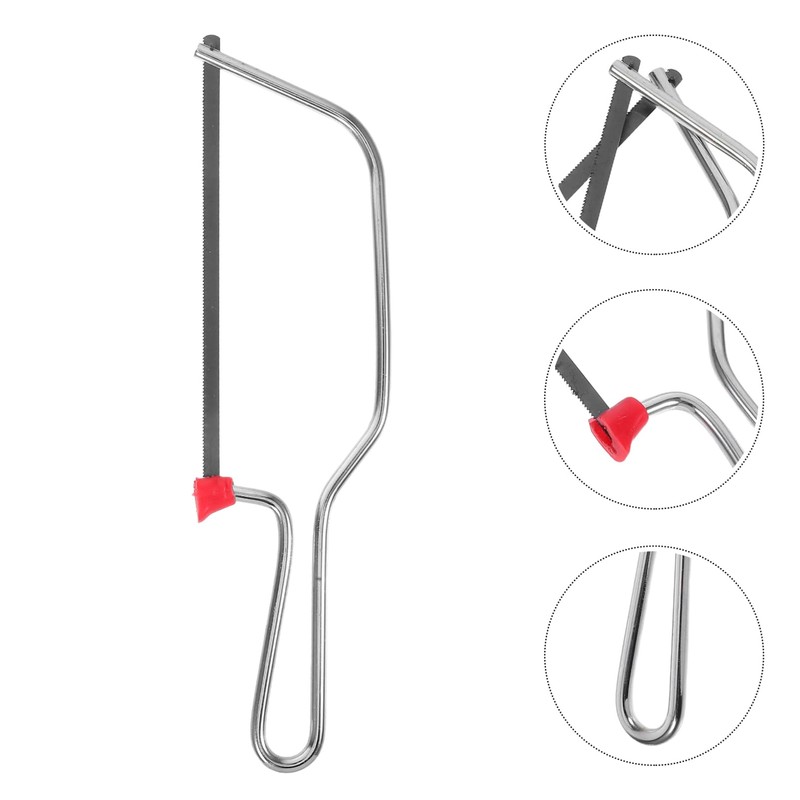Tofficu 2pcs Mini Fretsaw for Woodworking Diy Curve Bow Saw