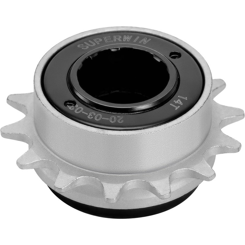 Hycline Single Speed Bicycle Freewheel 14T, Bike Freewheel-BLACK-SILVER