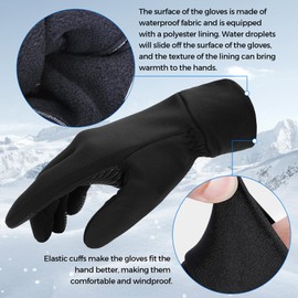 Sukeen Winter Gloves Men's Cycling Winter Gloves Waterproof Thermal Touchscreen Gloves Women's Winter Gloves Sports Winter Gloves Women's Cycling Gloves Black