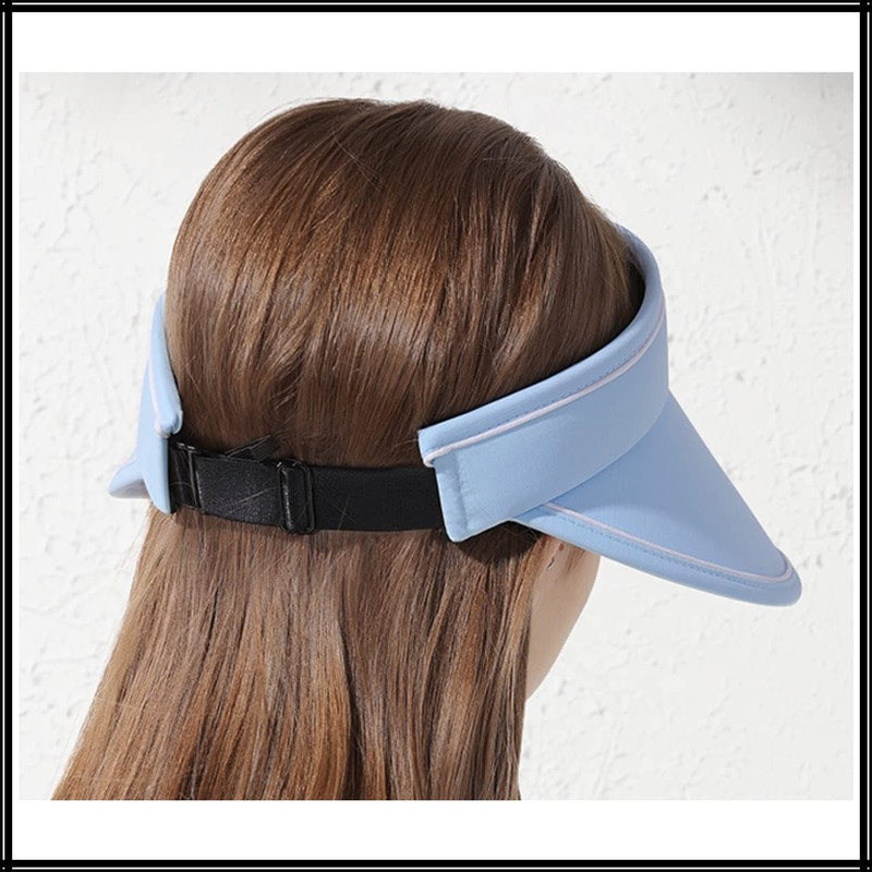 White Fang CA531 Women's Visor, Sun Visor, Plain, Hat, Foldable,