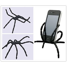 ANGELANGELA 3222641 Universal Multi-Function Portable Spider Flexible Grip Holder for Smartphones and Tablets, Black