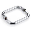 Ranbo Polished Chrome 6" （CTC） Tubular Back-to-Back Shower Door Handle，3/4"