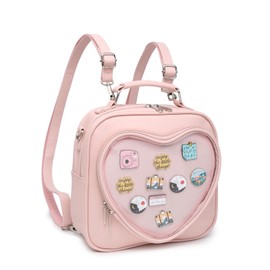 CHERRY SAUCE Dopamine Color Ita Bag Multi-Purpose Backpack Crossbody Satchel Heart Purse Kawaii Pin Display