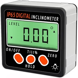 ANCLLO Digital Level Angle Finder Waterproof IP65 Protractor Angle Gauge Inclinometer with V-Groove Magnetic Base/0~360 Degree