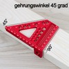 3D Mitre Square Multifunctional 22.5-90 Angle Measure Aluminium Alloy High