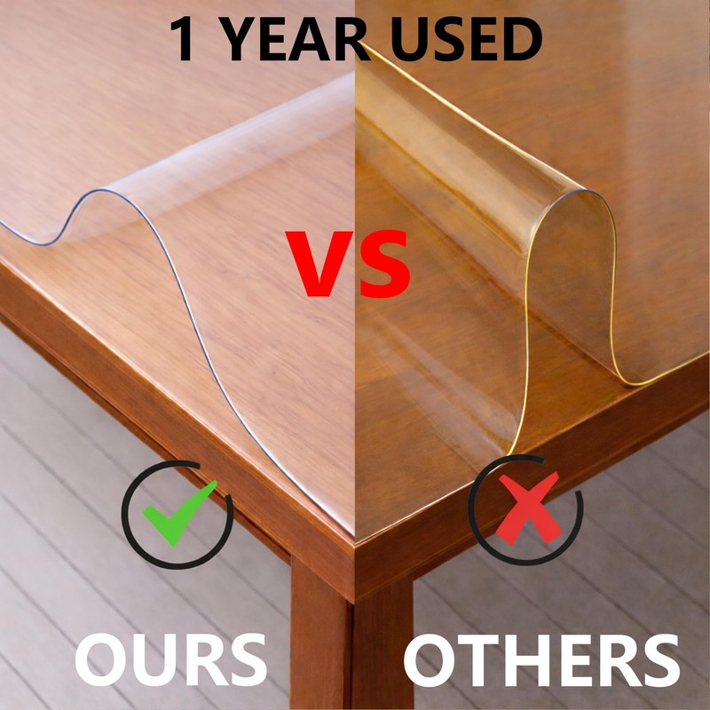 Zyntrifugal Clear Oval Table Cover Protector 52 x 70 in