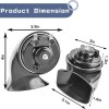 Universal Car Horn Upgrade Kit, 12V HighLow Dual Tone Snail