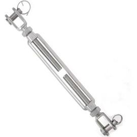 316 Stainless Steel Jaw and Jaw Open-Body Turnbuckle, 1/2" (12mm) Thread Diameter, Durable, Weather Resistant, Heavy Duty Clasp, Open Body Lock QQ Claws Marine Class - (1PCS)