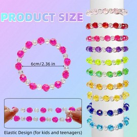 POJIMAL 20 Pcs Princess Party Favors, Kids Princess Beaded Bracelets for Girls, Costume Jewelry Set, Friendship Bracelets, Goodie Bag Stuffers, Birthday Party Gift, Girls Bracelets Ages 5-7 8-10