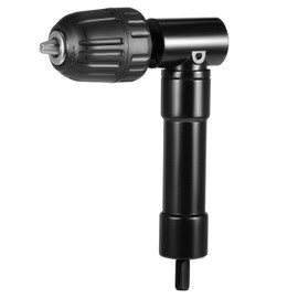 Faankiton 90°Right Angle Drill Attachment 0.8-10mm Right Angle Drill Chuck, Right Angle Bend Extension Keyless Drill Chuck Converter Adapter, 90 Degree Drill Adapter for Tight Corner Workspace