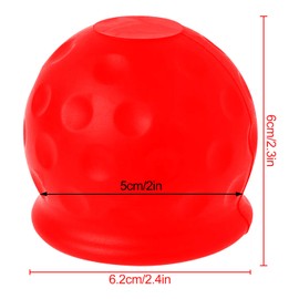 Luckious 1 Pcs Trailer Hitch Ball Cover, Universal Tow Bar Ball Cover, Made of Rubber, Trailer Ball Cover, Tow Bar Cover, Anti Car Wash, Abrasion and Dirt Resistant (black,yellow,red,blue)