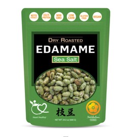 Dry Roasted Edamame Beans Snack by Nakihalani Farm – Sea Salt (24 oz) Non-GMO Crunchy Soybeans Plant-Based High Protein Snack for Adults & Kids Gluten-Free, Nut-Free, Vegan Snack in Resealable Bag