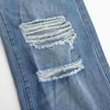 THUNDER STAR Womens High Waisted Wide Leg Jeans Stretchy Distressed