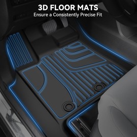 AOMSAZTO Floor Mats for Nissan Armada/Infiniti QX80 2025 8 Seats(Not Fit 7 Seats)-All Weather for 2025 Armada Floor Mats