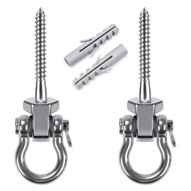 Exbrith 2 Pack Premium Stainless Steel Swing Hangers with High Load Capacity - Ideal for Porch, Playground & Home Gym Equipment - 180° Swivel Design for Yoga Hammocks, Punch Bags & Swing Sets