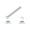 sourcing map 10Set M3x35mm 304 Stainless Steel Cylindrical Shaft Snap