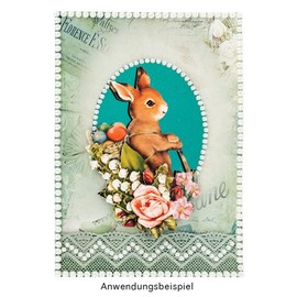 Ideen mit Herz 3D Motifs, Cut-Out, Approx. 7-10 cm, Pack of 10 | Pictures for Crafts & Decorating | Make Your Own Greeting Cards | Picture Motifs for Scrapbooking & DIY Decoration (Hardworking