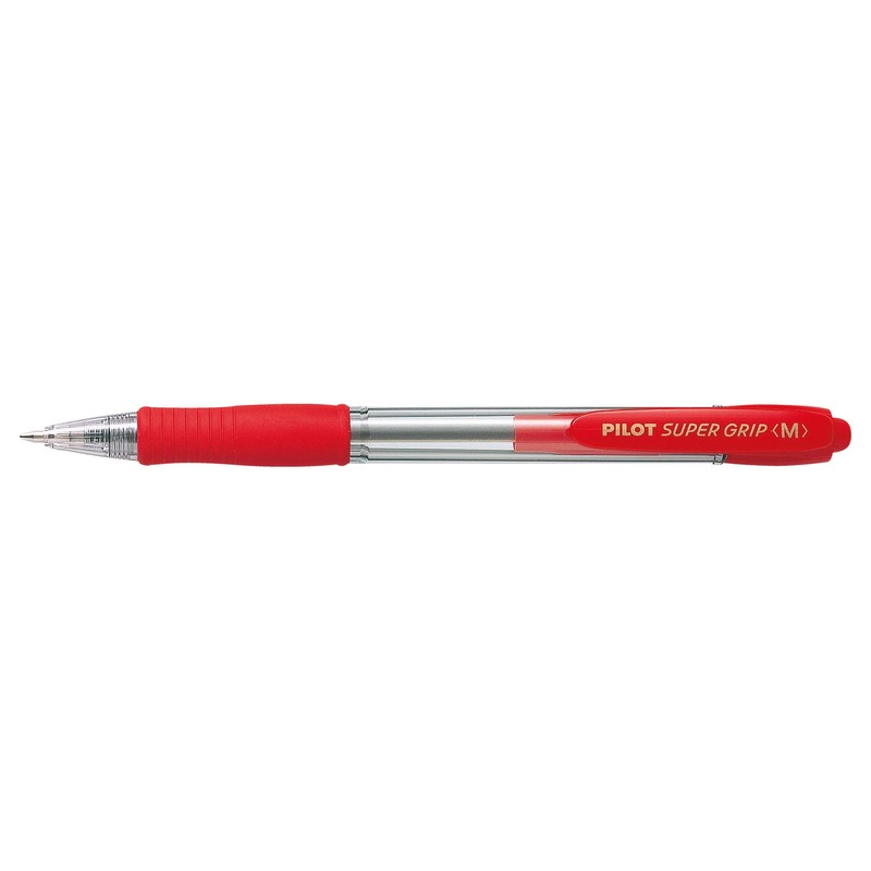 PILOT Super Grip Ballpoint Pens, Set of 6 in M