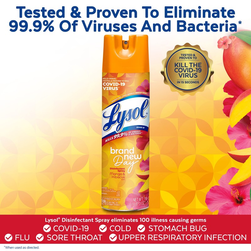 Lysol Disinfectant Spray, Sanitizing and Antibacterial Spray, For Disinfecting and
