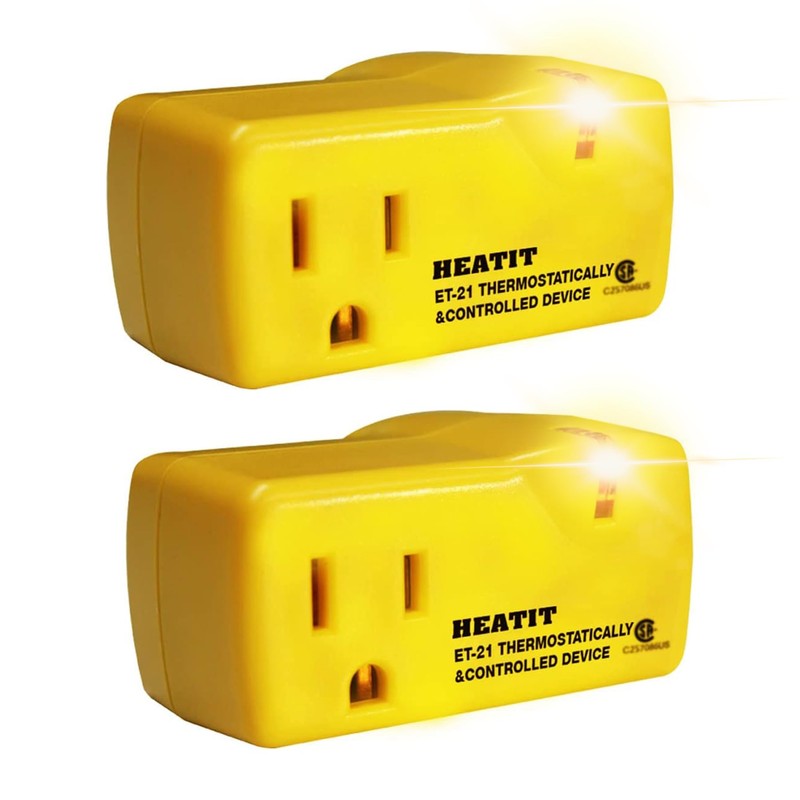 HEATIT ET-21 2-Piece Set Freeze Thermostatically Controlled Outlet On at