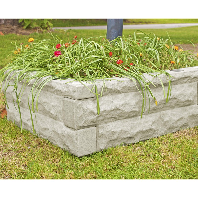 Garden Wizard 2 Foot Stone Landscape Border Wall - Sandstone