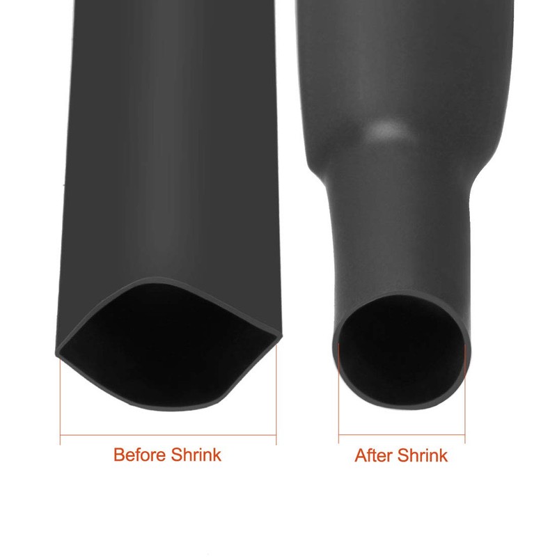 sourcing map Heat Shrink Tubing 25mm Flat Width 1m 2:1