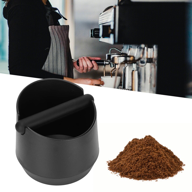 Coffee Knock Box ABS Black Grind Disposal Dump Bin with