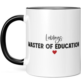 JUNIWORDS Tasse, Lieblings-Master of Education, Schwarz (7759565)