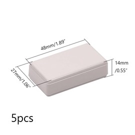 Fielect 5Pcs Electronic Junction Box ABS Plastic Dustproof Junction Project Box Electrical Project Case Enclosure Power Junction Box 1.89" x 1.06" x 0.55"