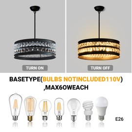 FAYOTAT 6-Light Black and Gold Chandelier, 19.7 Inch Modern Farmhouse Pendant Light with Adjustable Height, Dining Room Kitchen Island Ceiling Lighting Fixture for Living Room Bedroom
