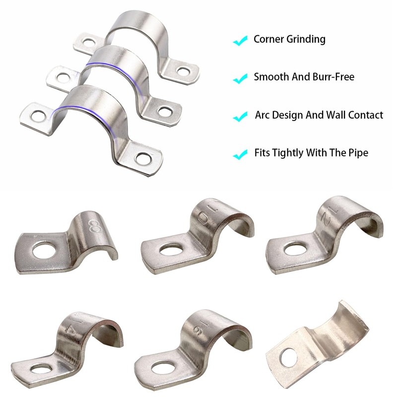 RITUIPIO 2 Inch Pipe Strap Heavy Duty 2 Hole Strap