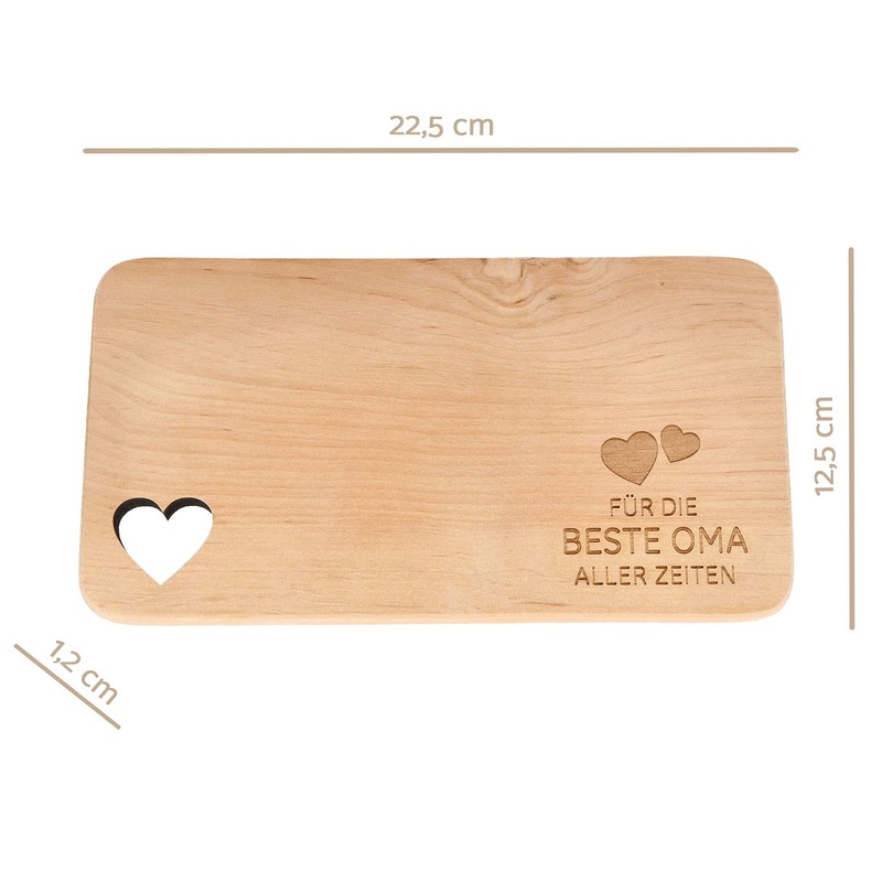 Spruchreif Set of 2 breakfast boards with engraving "Oma" and