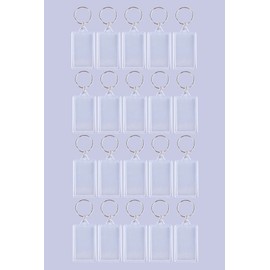 [エリザベス] 写真を入れて オリジナルキーホルダー キーリング 3.3×6cm20個セット 写真 キーチェーン 思い出 記念