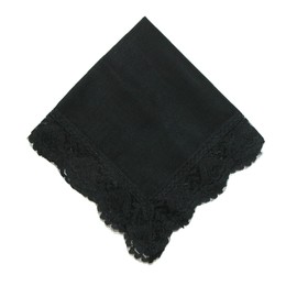 CTM Mujer Twilight Belleza pañuelo de encaje negro, Negro, Talla única