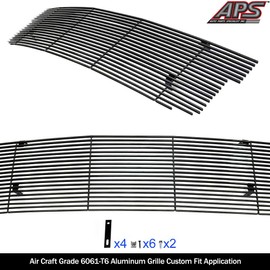 APS Compatible with 1999-2003 Ford F150 Lightning Harley Davidson Black Billet Grille Grill Insert F85072H