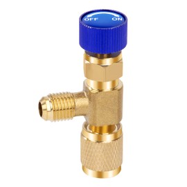 Kältemittel Sicherheitsventil R410A R22 Anschluss, Klimaanlage Adapter Messing, Klimaanlagenregler für Durchflussventile Reparatur, Kältemitteladapter für Wassersteckerventil (1 Stück)