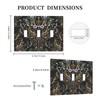 Botanical Morris Floral Midnight Black 3 Gang Light Switch Covers