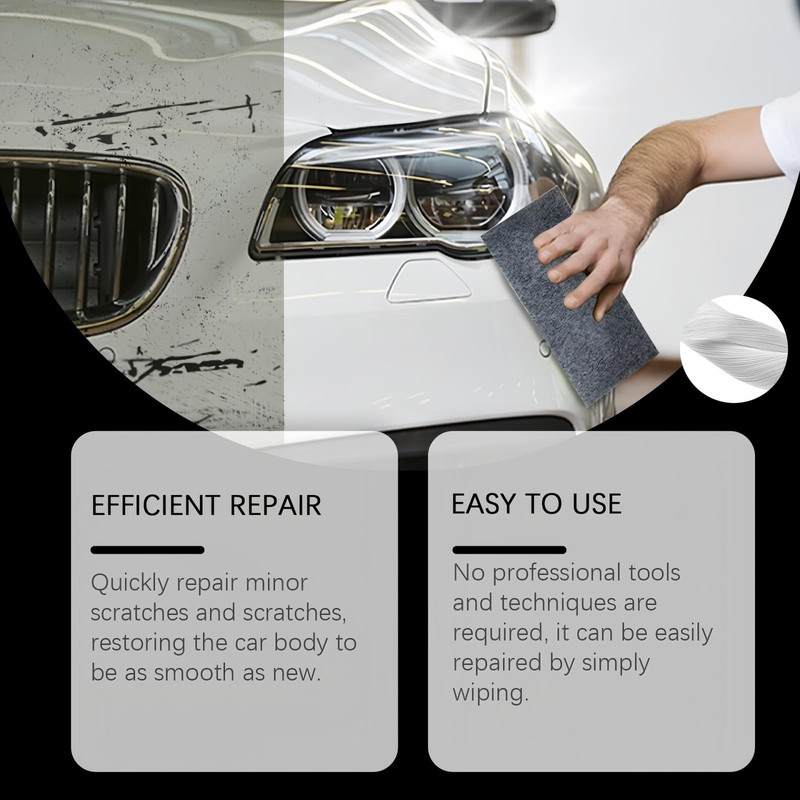 12PCS Nano Sparkle Cloth for Car Scratches,Scratch Remover Cloth Repairs