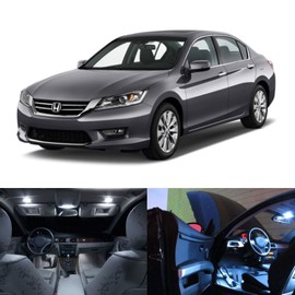 LED White Lights Interior Package Kit For Honda Accord 4dr 2013-2015 (10 pcs)